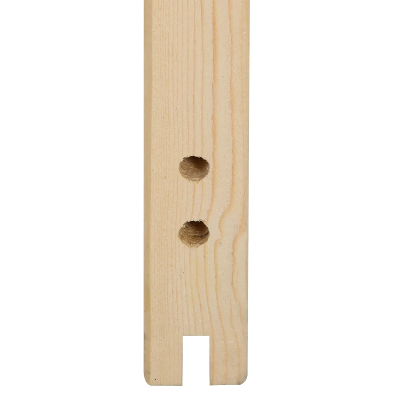 HOMCOM 7' H x 3.5' W Sturdy Sliding Barn Door, Unfinished Solid Spruce Wood Frame with Pre-Drilled Holes