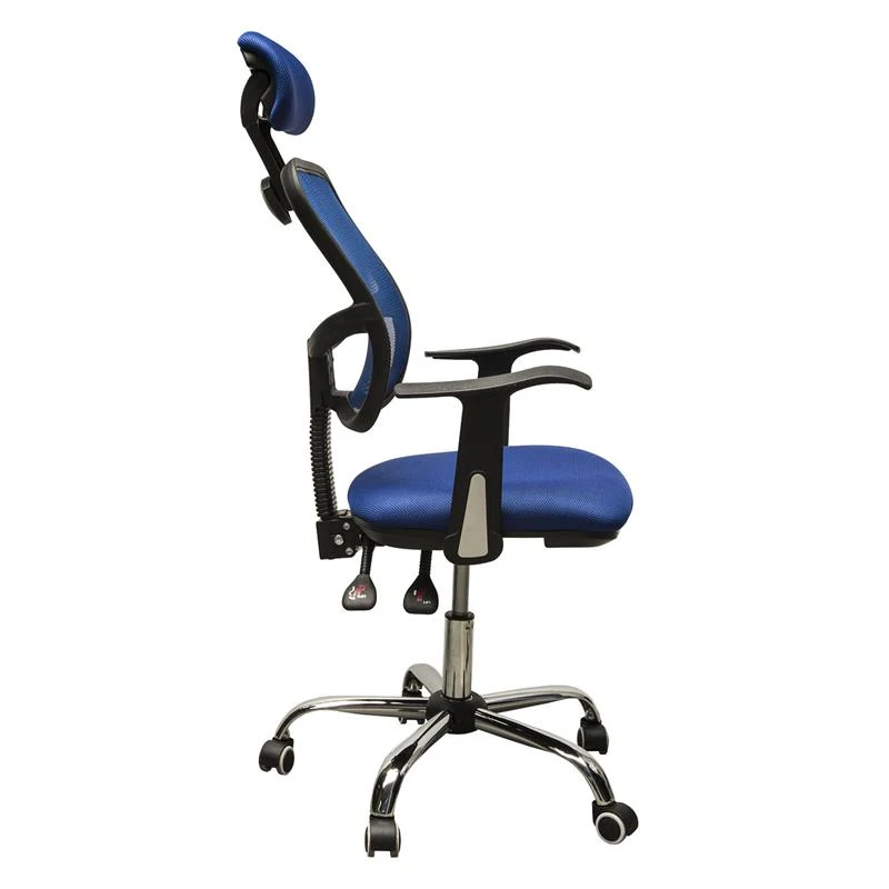 HomCom Adjustable Mesh High Back Computer Desk Office Task Chair w/ Headrest - Blue