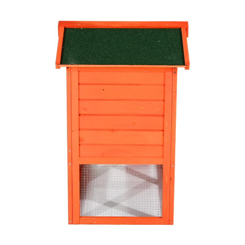 Pawhut 48" Wooden Rabbit Hutch w/ Ladder and Outdoor Run