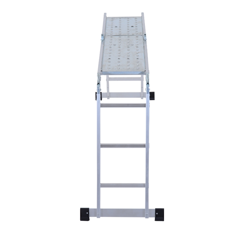 HomCom 12' Multi-Purpose Folding Scaffold Step Ladder