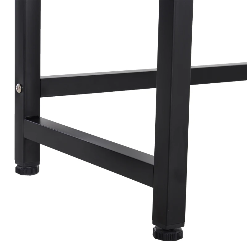 Vinsetto Wood Metal Modern L-Shape Corner Computer Desk - Walnut