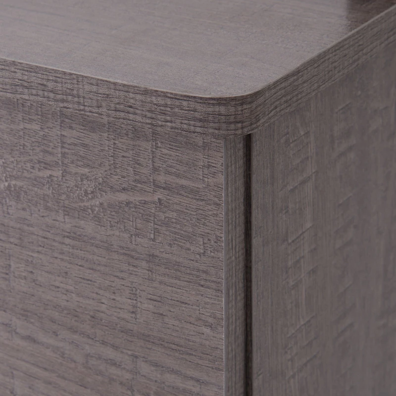 HomCom 70” Modern Free Standing Kitchen Pantry Storage Cabinet - Dark Grey Wood Grain