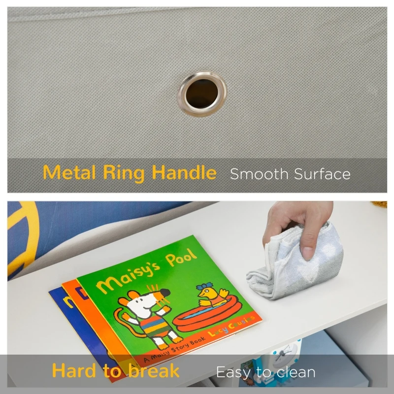 HOMCOM Kids Shelf /w Cubes, Cubby Storage for Kids