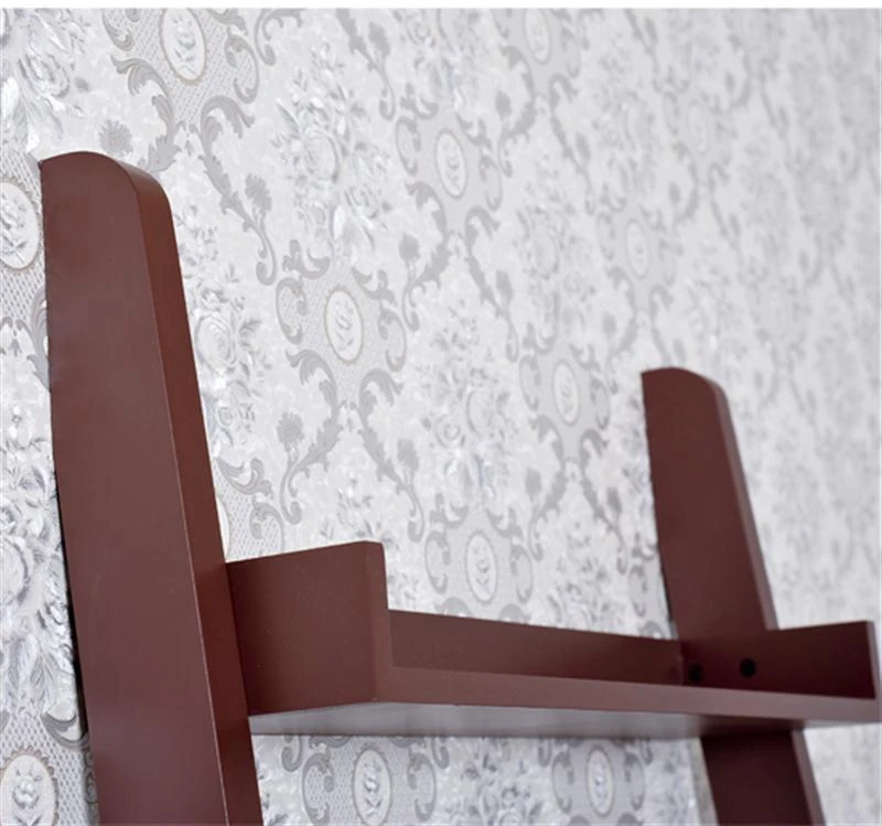 HomCom Brown Wood Leaning Ladder Bookcase Wall Book Shelf Unique 72" High 5-Tier