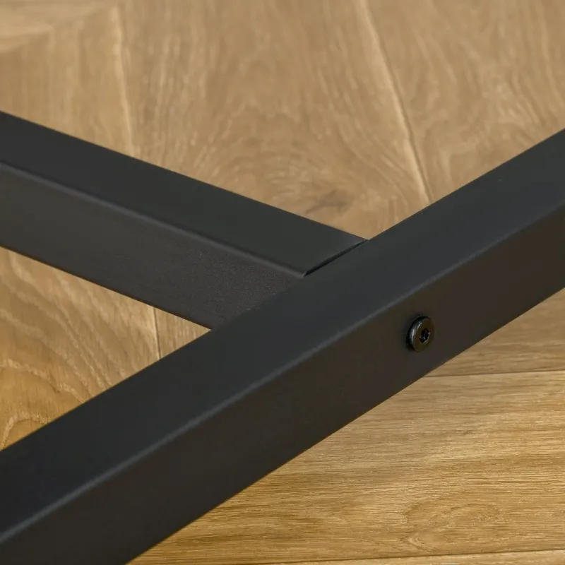 HOMCOM Two Person Computer Writing Desk, Double Workstation for Home Office, Oak