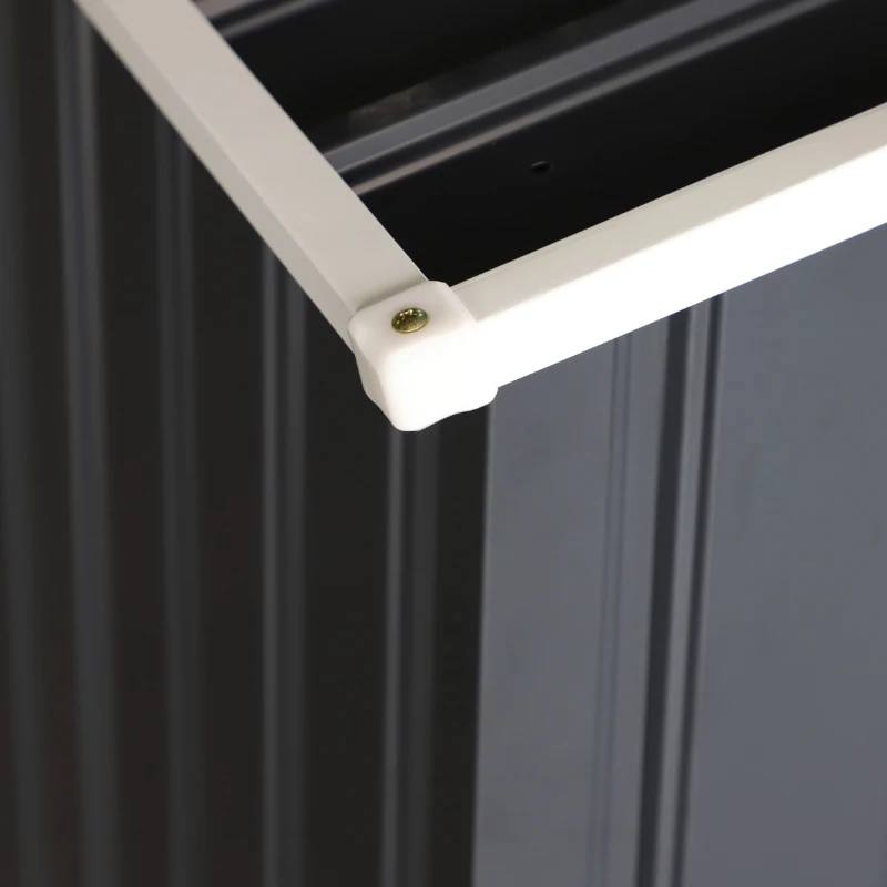 Outsunny 11.15"W x 12.5"D Metal Outdoor Utility Storage Tool Shed Kit Backyard Garden  - Grey