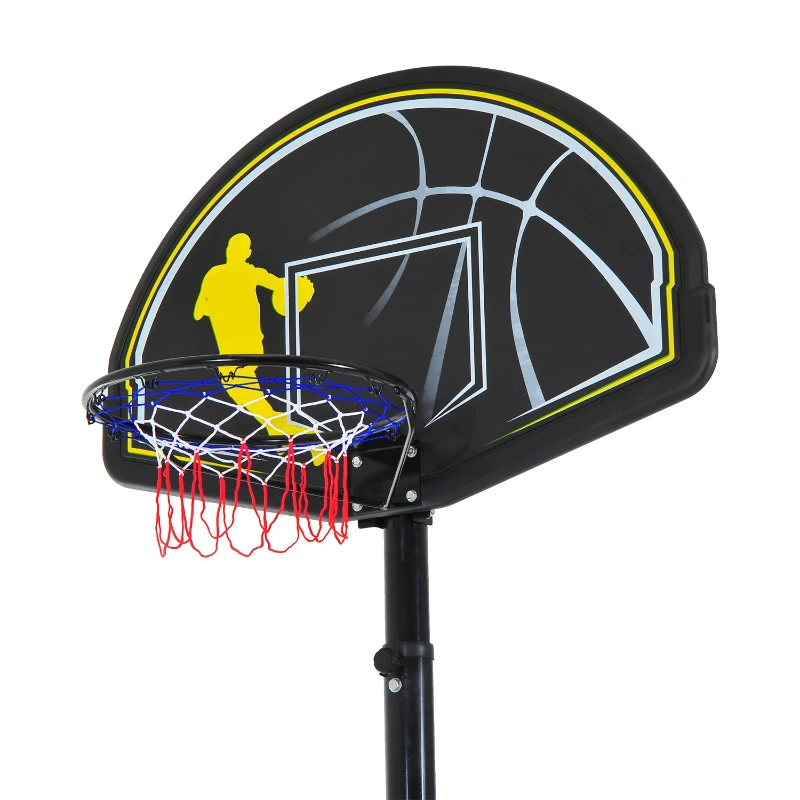HomCom Height Adjustable 28" Backboard Portable Basketball Hoop System