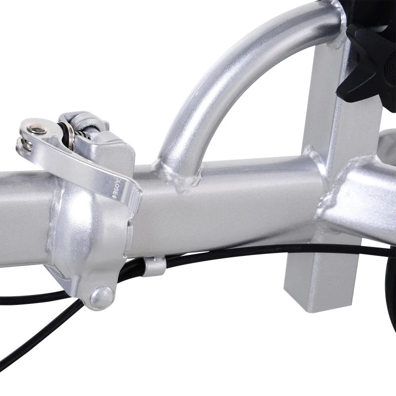 HOMCOM Knee Scooter with Basket Storage Walker Mobility During Medical Rehabilitation & Injury Folding for Transport - Silver