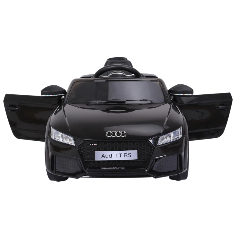 Open Box Aosom 6V Audi TT RS Kids Electric Sports Car Ride On Toy One Seat with Remote Control - Black