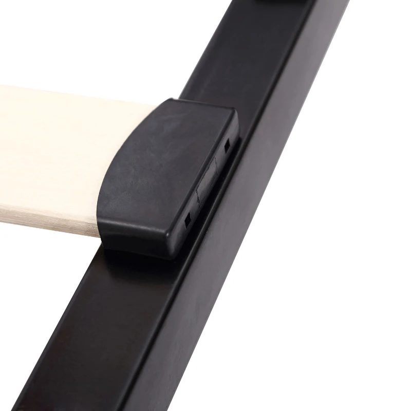 HomCom Queen Size Torsion Arched Wood Slat Steel Platform Bed Mattress Frame - Black