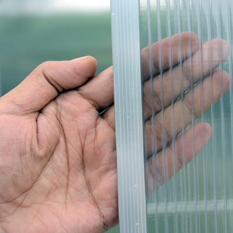 Outsunny Aluminum 4.25' L x 6.25'W x 7.2'H Polycarbonate Portable Walk-In Garden Greenhouse