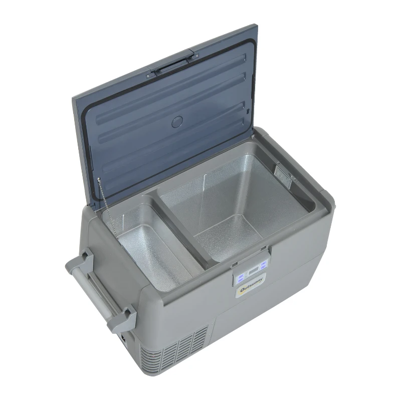 Outsunny Car Refrigerator - Portable 12v / 24v Electric Icebox Freezer (35 Quart)