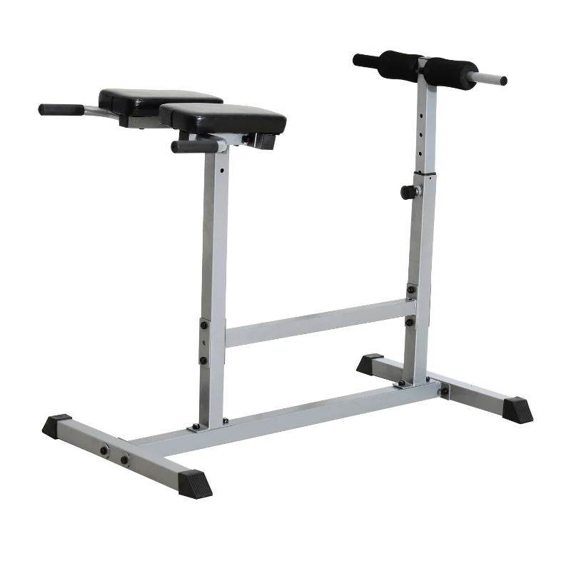 Soozier Adjustable Roman Chair Hyperextension Bench  - Gray/Black