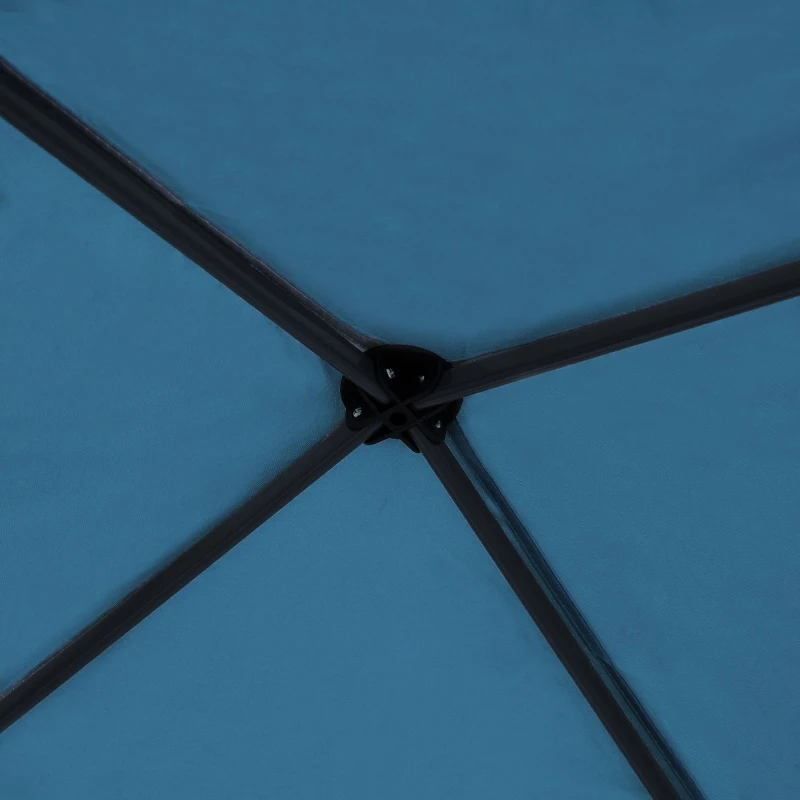 Outsunny 10' x 10' Pop Up Canopy Tent with Netting, Instant Gazebo, Ez up Screen House Room with Carry Bag, Height Adjustable, for Outdoor, Garden, Patio, Light Blue