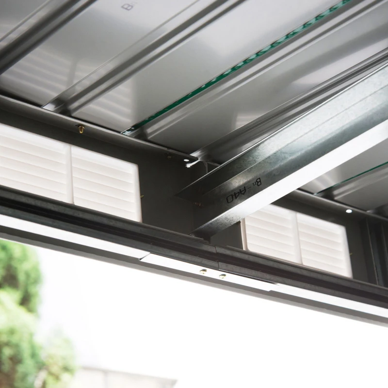 Outsunny Metal Outdoor Shed 9'x4' - Lockable Storage for Garden Tools, Lawn Equipment - Green