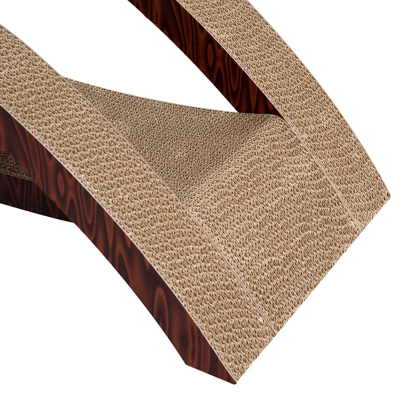 PawHut Arch Bridge Style Cat Scratcher Lounge Corrugated Cardboard Bed Play Toy