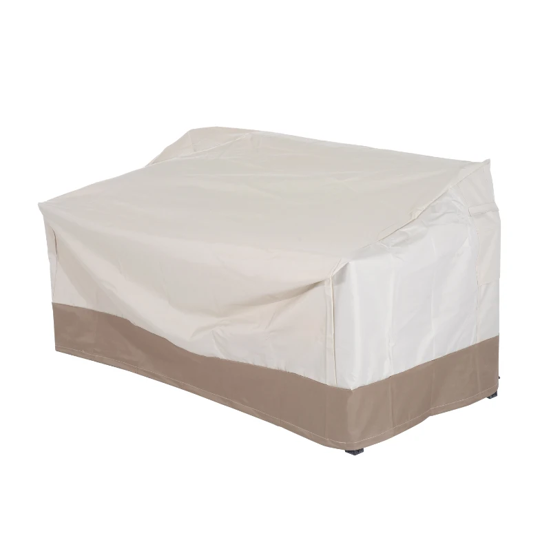 Outsunny 60" x 34" x 23"/31" Waterproof Outdoor Sectional Patio Furniture Cover - Beige / Coffee