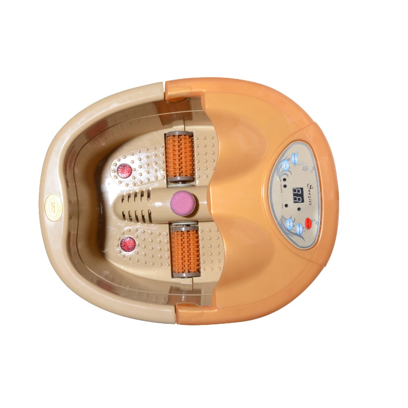 Soozier 8.5 Liter Bubbling Heated Manual Dual Foot Massager Bath With Timer