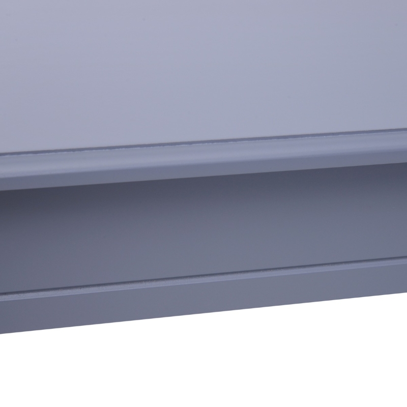 HomCom 40"W Modern Country Pine 3 Tier Wooden Entryway Console Table - Grey