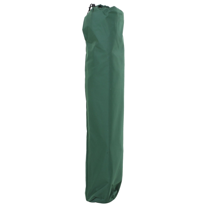 Outsunny Oxford Sports Folding Metal Camping Chair with an Overhead Shade Canopy & an Included Side Cup Holder - Green