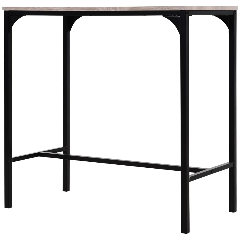 HOMCOM 3-piece Bar Table Set with High Back Stools, Industrial Counter Height