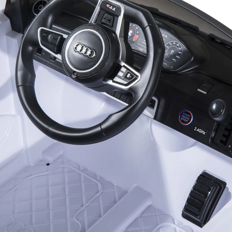 Audi 6V Kids Electric Ride-On Car with Remote Control - White