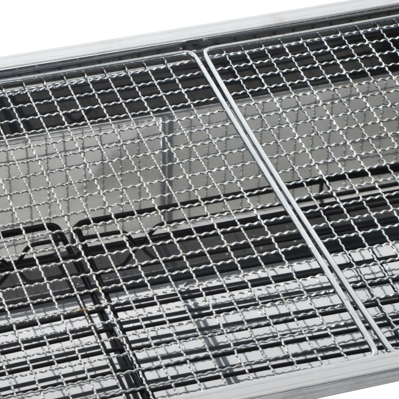 Outsunny 28" Stainless Steel Small Portable Folding Charcoal BBQ Grill Set