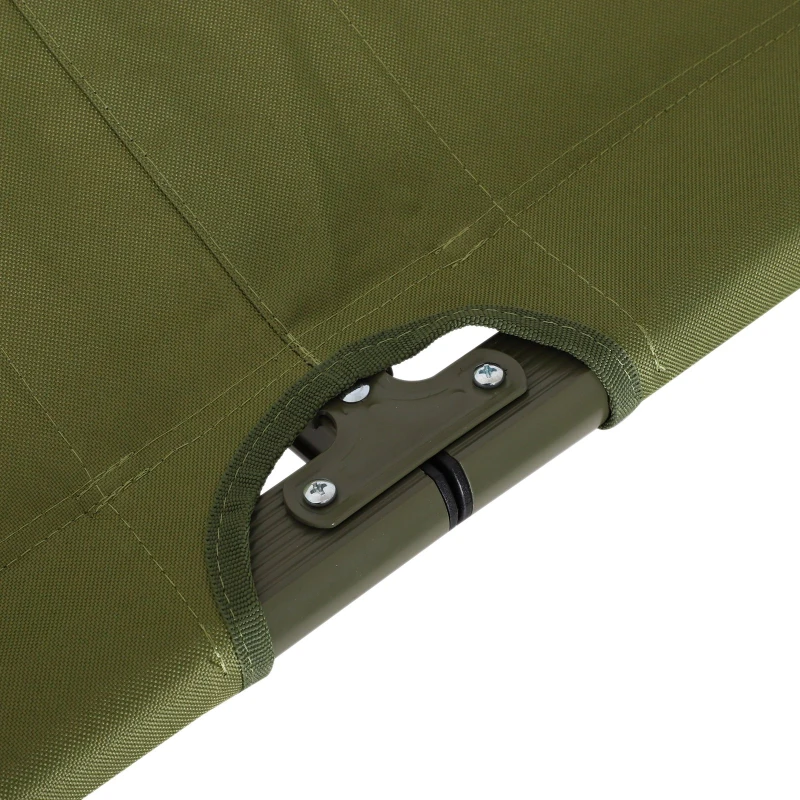 Outsunny Portable 1 Person Raised Camping Tent Cot Combination for Fishing and Hunting - Green