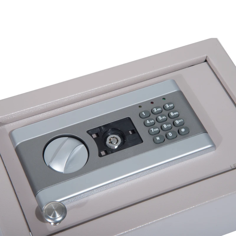 HomCom 12” x 8” x 4” Top Opening Drawer Digital Passcode Safe Home Security Storage With Emergency Keys