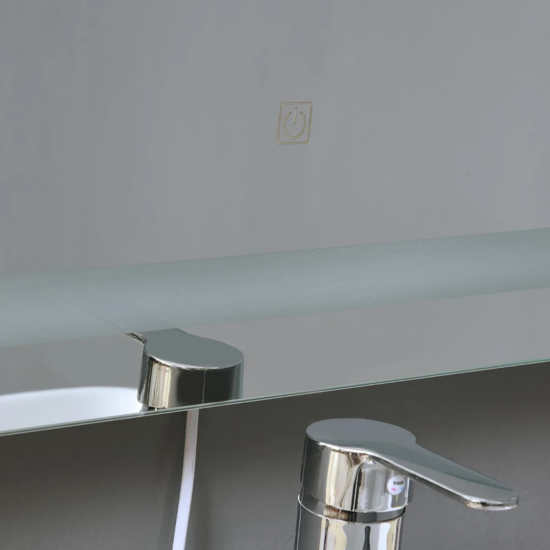 HomCom Modern Touch Activated MUA 36" Illuminated Mounted Bathroom Wall Mirror Defogger - Clear