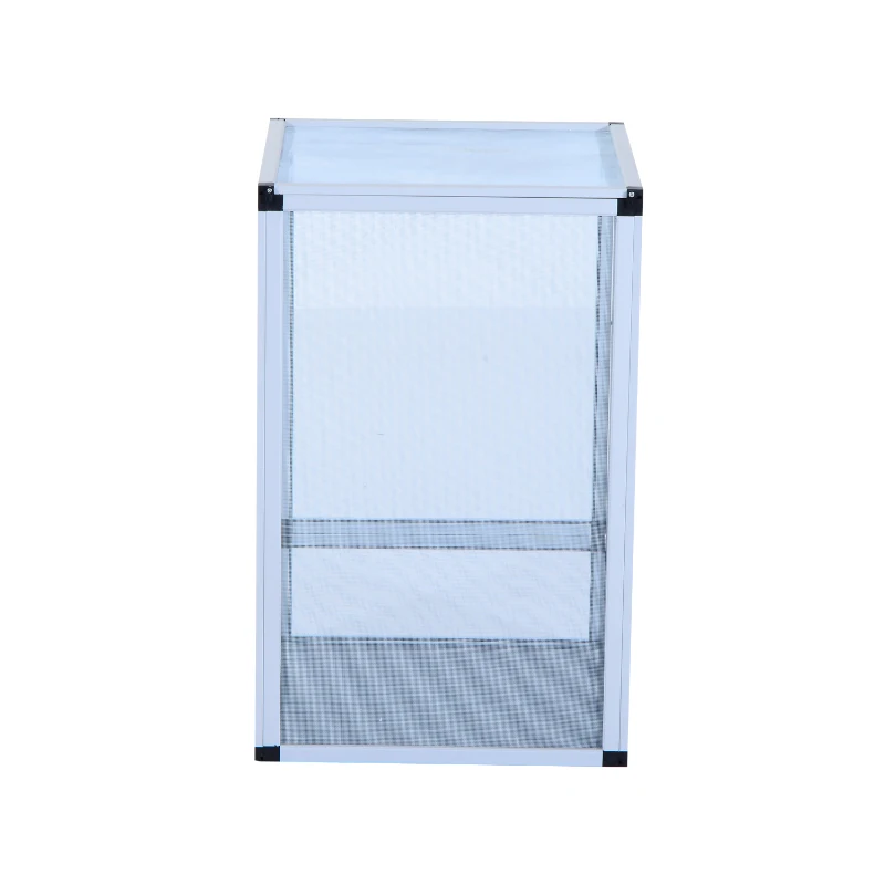 Pawhut 16.5”L x 16.5”W x 26”H Fresh Air Screen Habitat for Reptiles - Silver