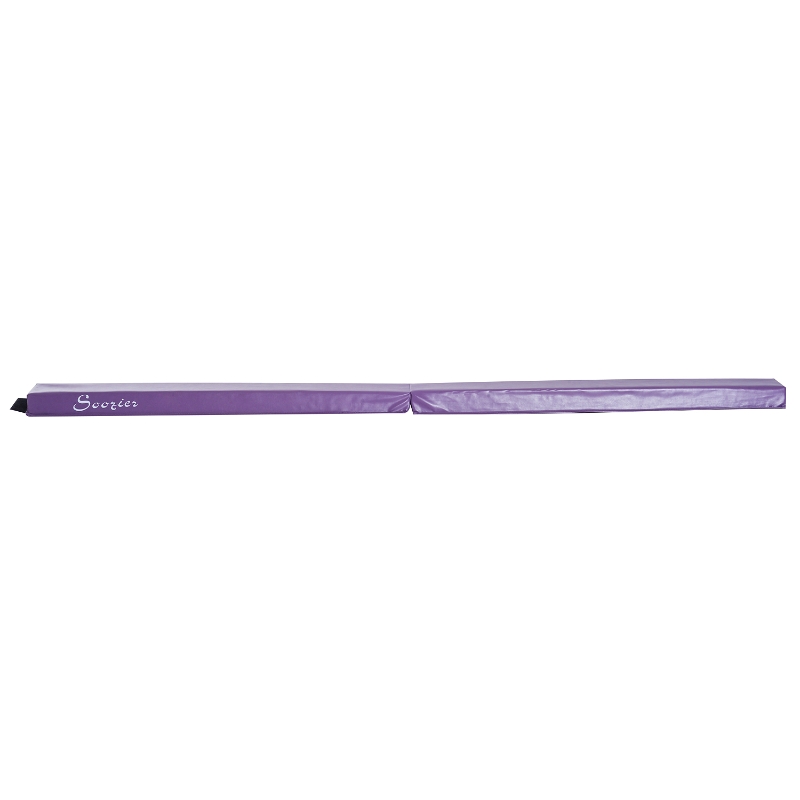 Soozier 8' Folding Stable PU Leather Gymnastics Floor Balance Beam - Purple