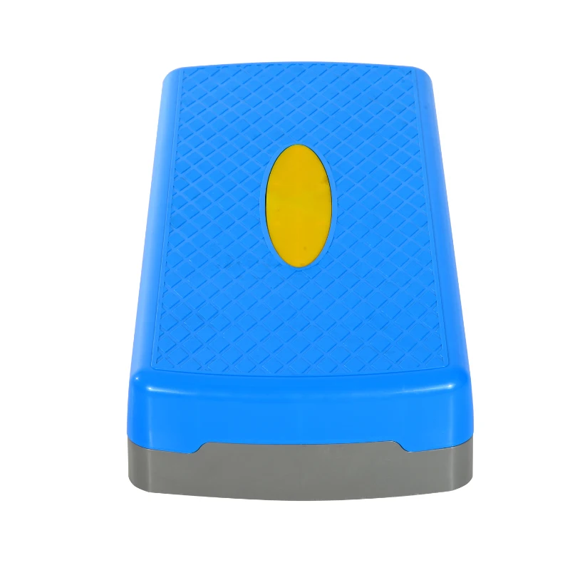 Soozier 27" Adjustable Aerobic Fitness Platform Stepper - Blue/Gray/Yellow