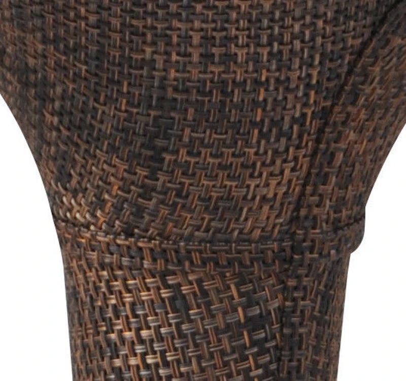 Open Box HomCom Vintage Wicker Rattan Adjustable Bucket Seat Patio Bar Stool - Set of 2