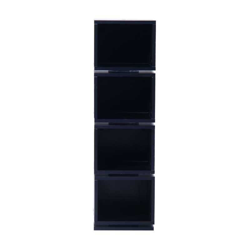 HomCom 4-Tier Rotating Cube Media Tower - Black