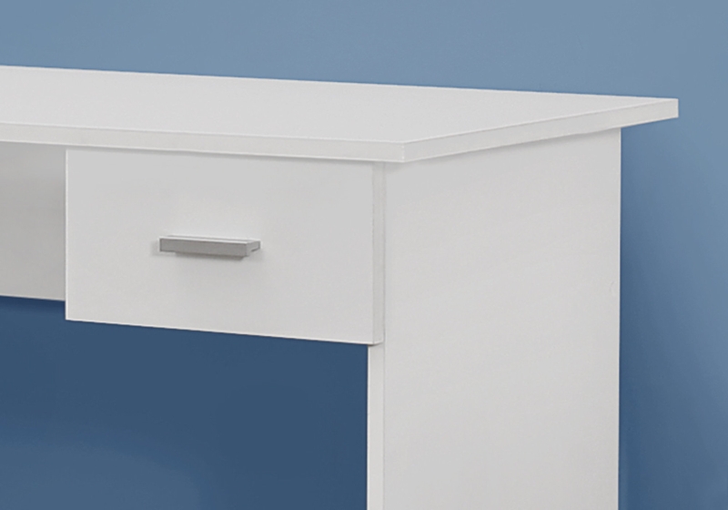 Monarch 3 Piece Computer Desk Set with Writing Desk, Bookcase and Multi-Purpose Storage Cart - White