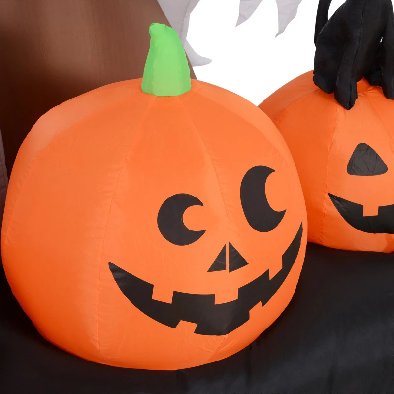 HOMCOM 8’ Lighted Inflatable Outdoor Halloween Yard Decoration - Spooky Dead Tree