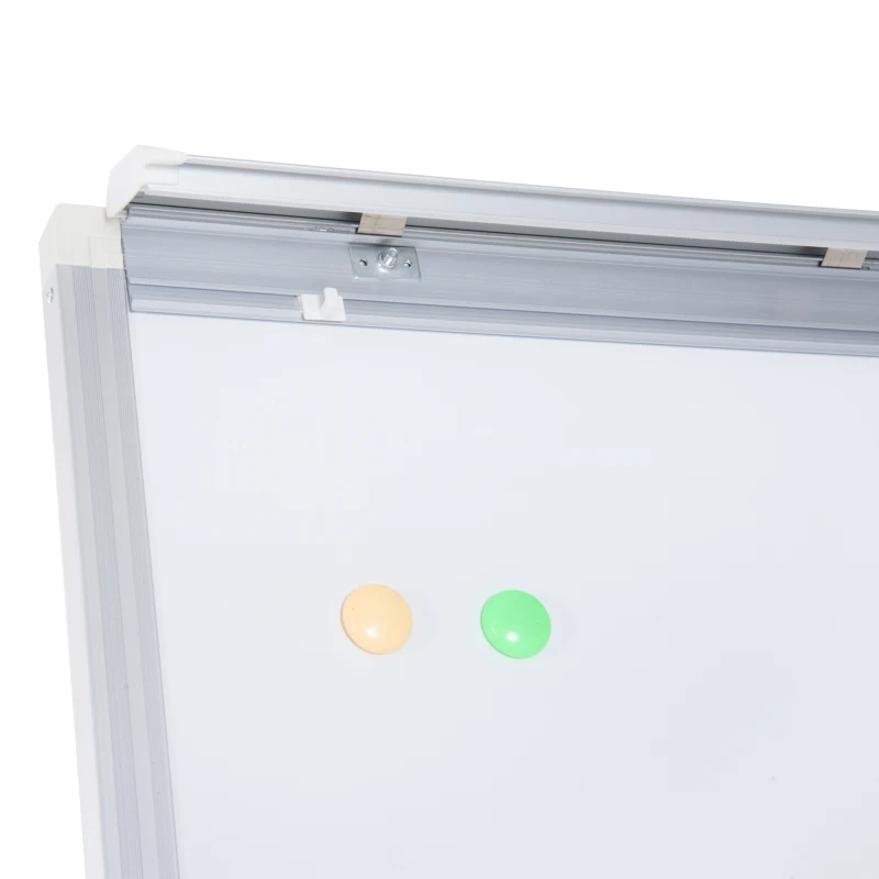 Vinsetto 28" x 40" Magnetic Height Adjustable Rolling Whiteboard Easel with Wheels