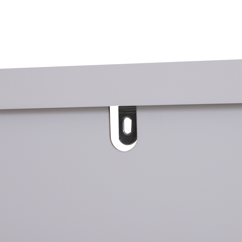 HomCom 36" Wooden Compact Modern Bathroom Storage Cabinet with Shelf- White