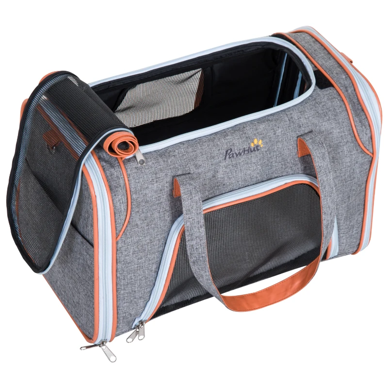 PawHut 18" Small Dog Carrier Pet Tote Bag Airline Approved Pet Carrier Cat Travel Carrier