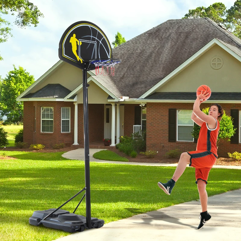 HomCom Height Adjustable 28" Backboard Portable Basketball Hoop System