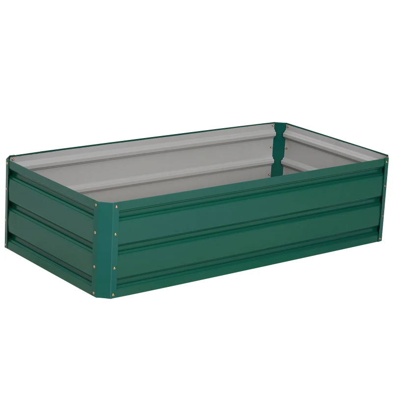 Outsunny Raised Garden Bed Gardner Frame Outdoor Planter Kit Flower Vegetable Gardening - Green