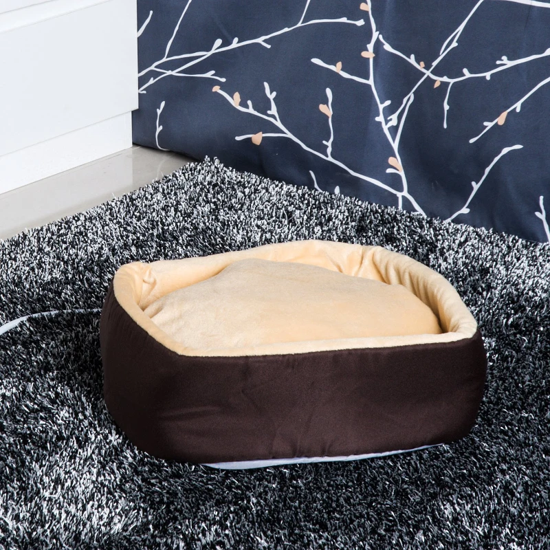 Pawhut 16" Indoor Electric Heated Round Dog Bed