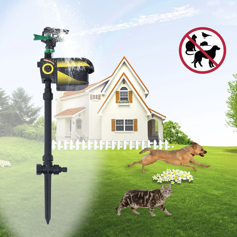 PawHut Eco-Friendly Motion Activated Pest Animal Repeller Yard Sprinkler