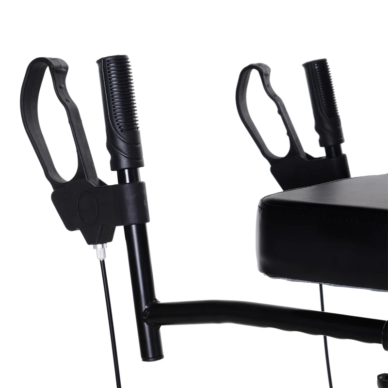 HOMCOM Aluminum Rollator Walker for Seniors Get Outside with 4 Large Wheels & Brakes and Foldable Design