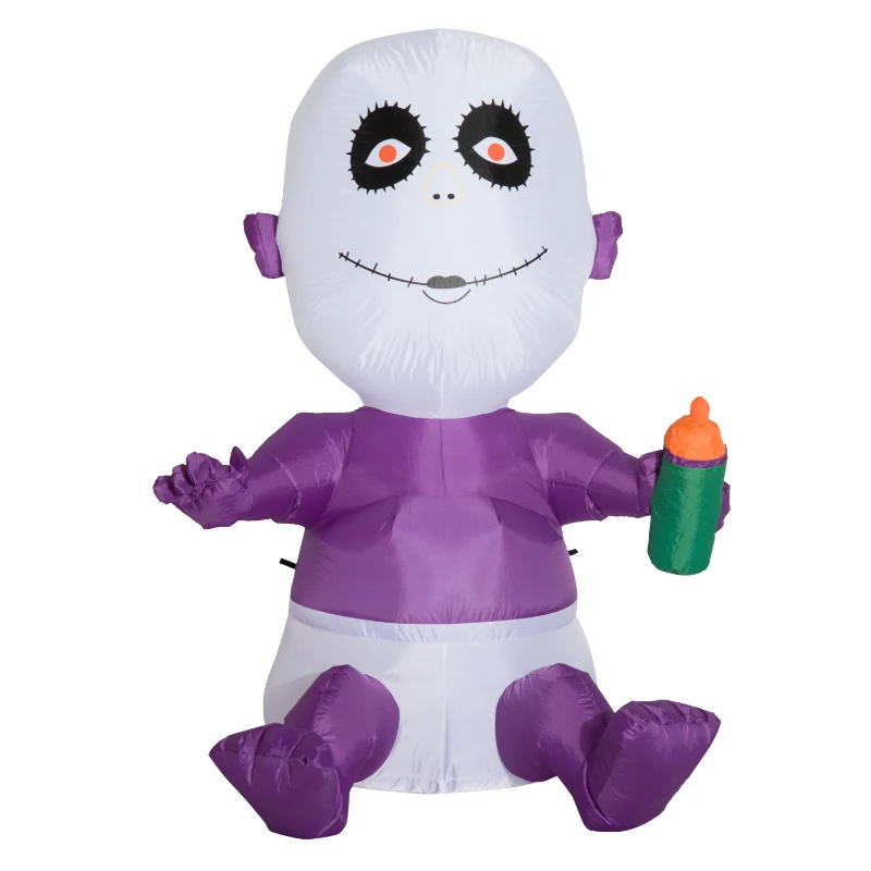 HomCom 5’ Outdoor Inflatable Inflatable Halloween Decoration - Spooky Baby with Bottle