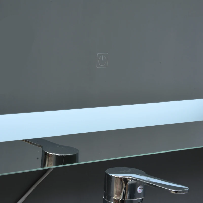 HomCom Modern Touch Activated MUA 36" Illuminated Mounted Bathroom Wall Mirror Defogger - Clear