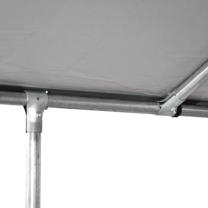 PawHut 10ft Outdoor Pet Dog Run House Kennel Shade Cage Enclosure w/ Cover Playpen - Silver