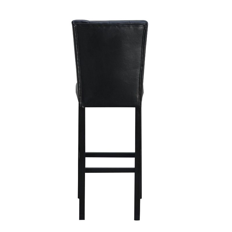 HomCom 42" Modern Bar Height Faux Leather Tall Dining Chair Stool - Black
