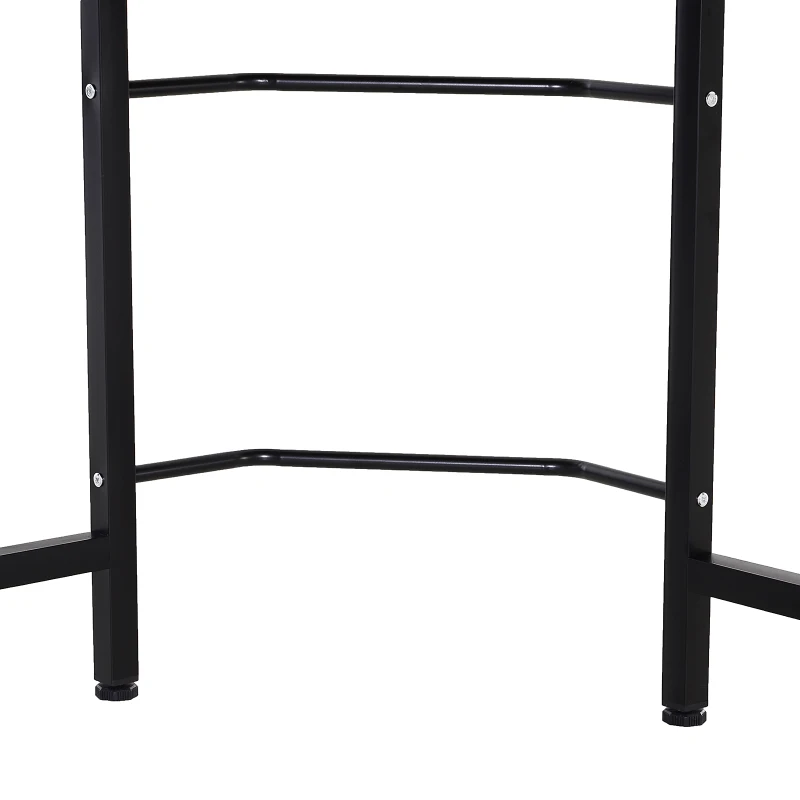 Vinsetto Wood Metal Modern L-Shape Corner Computer Desk - Walnut